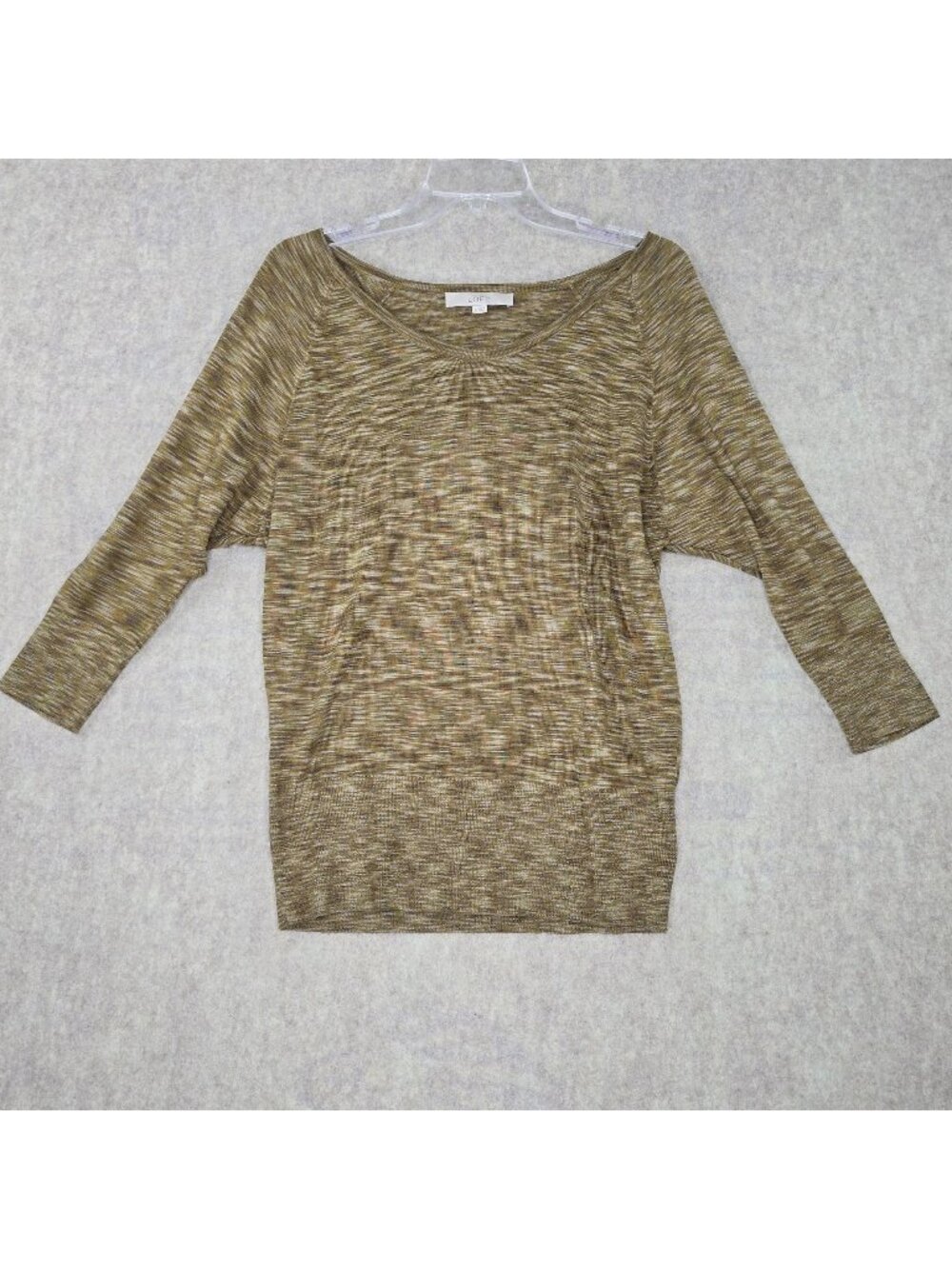 Ann Taylor Loft Womens Sweater Olive Brown Size S Acrylic Wool Knit Pullover